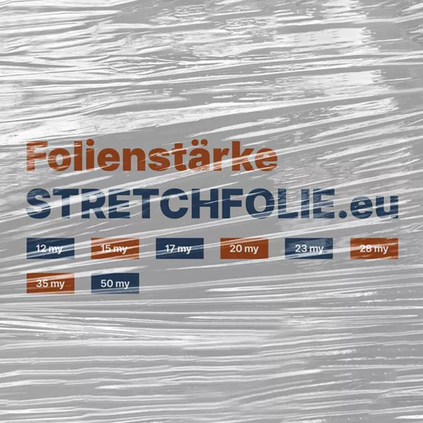 Folienstärke Maschinenstretchfolien Maschinenstretchfolien Folienstärke