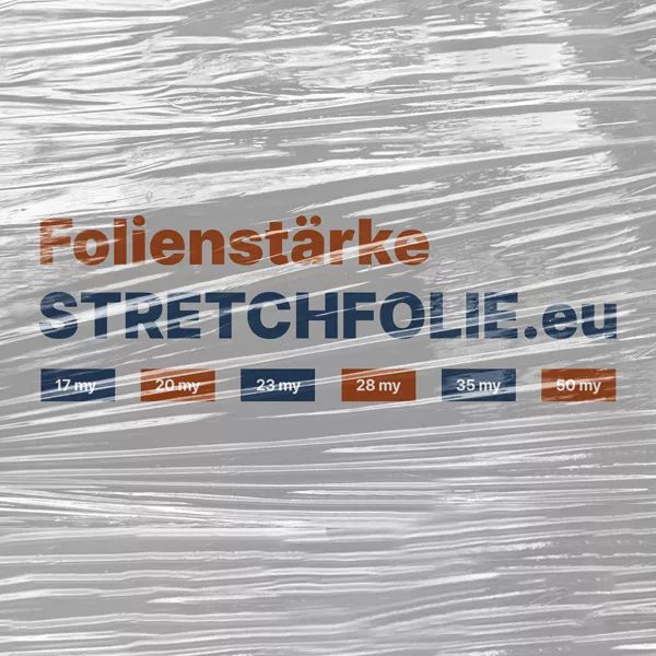 Folienstärke Schmalrollen Stretchfolie  Schmalrollen Stretchfolie Folienstärke