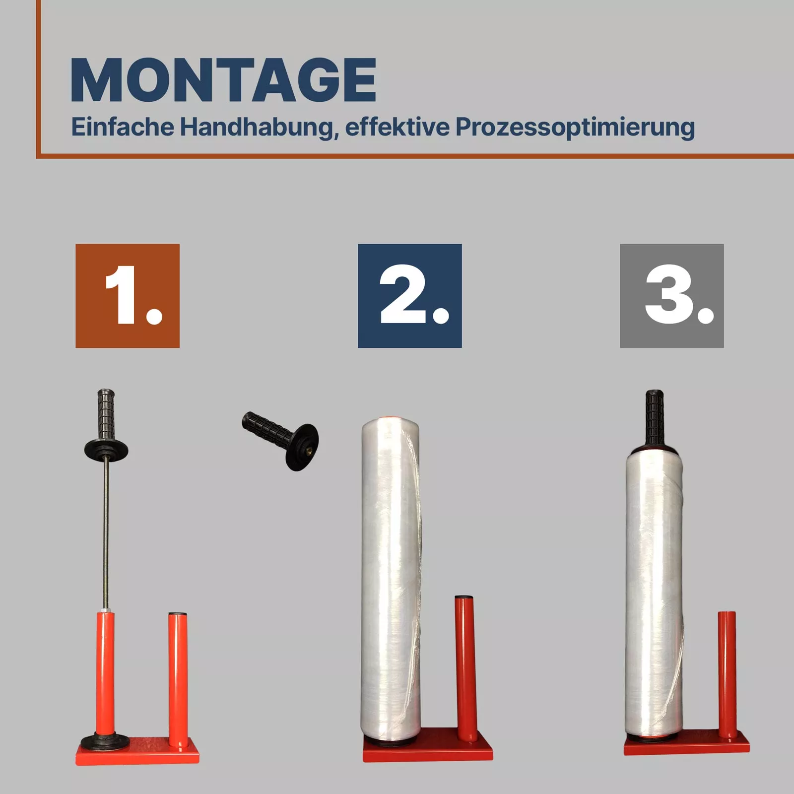 Einsteiger Stretchfolienabroller aus Stahl