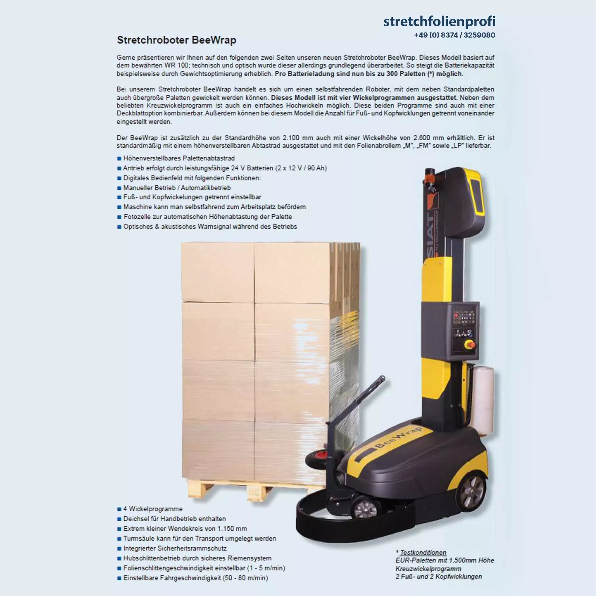 Beewrap Stretchroboter Datenblatt Stretchroboter Beewrap Datenblatt
