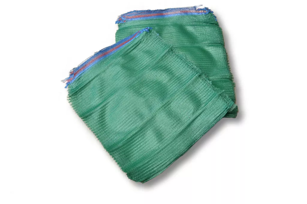 Gemüsesäcke 10 kg mit Zugband, grün, 430 x 630 mm