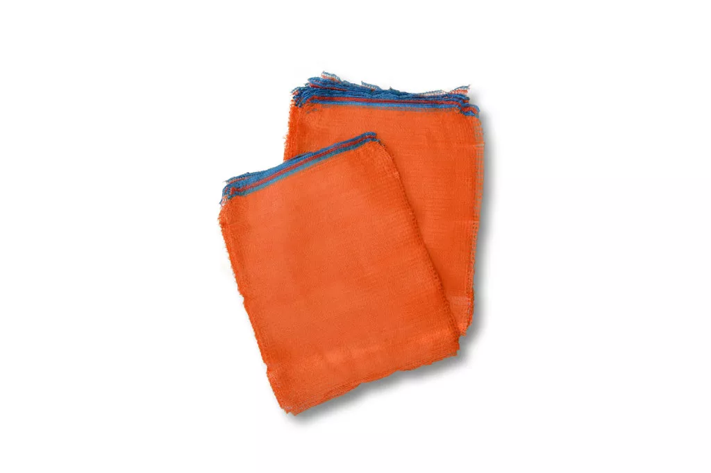 Gemüsesäcke 10 kg mit Zugband, orange, 430 x 630 mm
