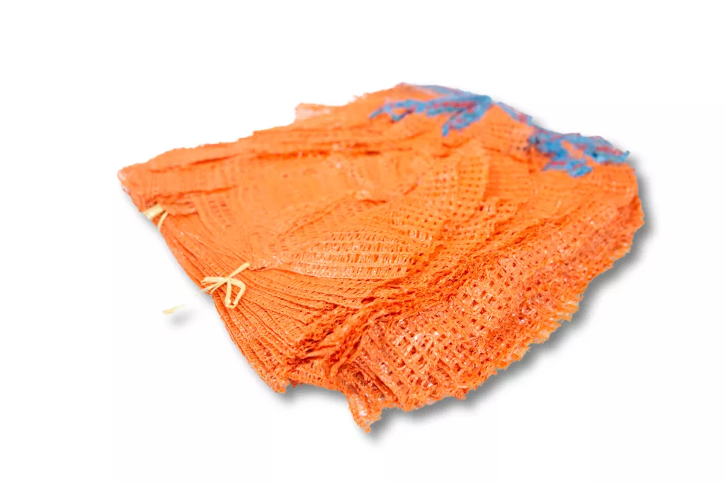 Gemüsesäcke 20 kg mit Zugband, orange, 500 x 800 mm Gemüsesäcke 20 kg mit Zugband, orange, 500 x 800 mm