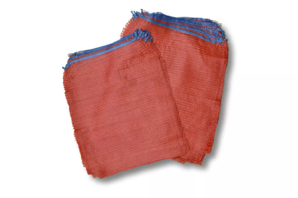 Gemüsesäcke 10 kg mit Zugband, rot, 430 x 630 mm