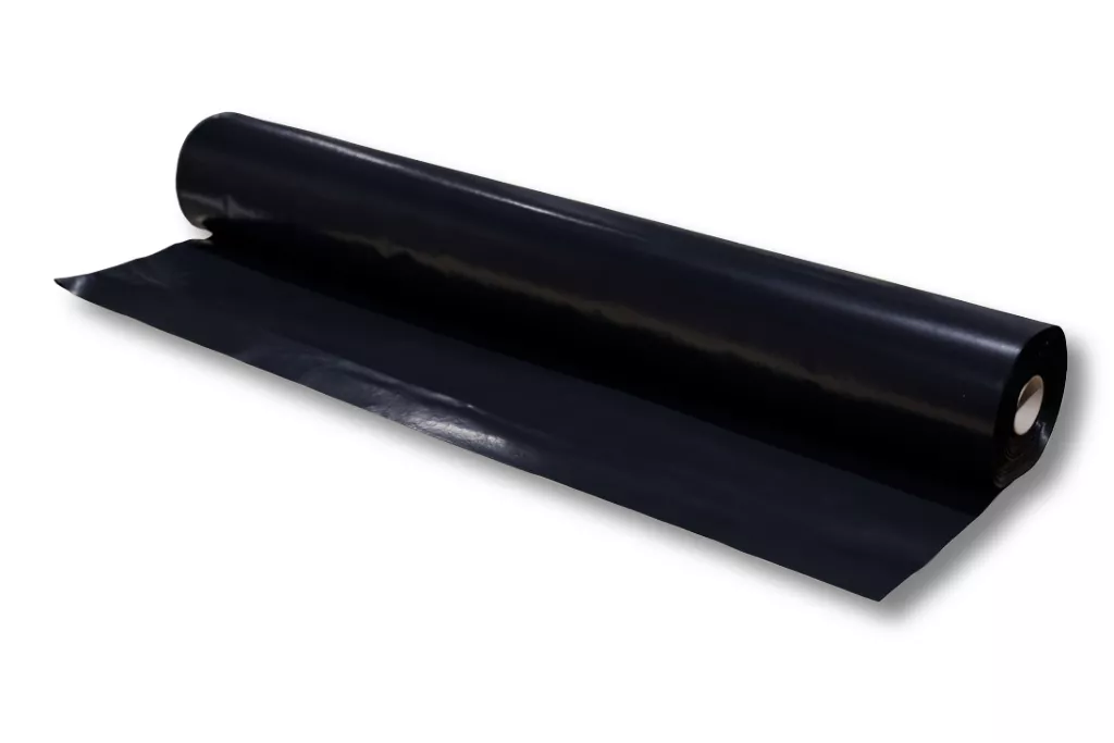 Seitenwandfolie, schwarz-opak, 2 x 100 m, 150 my (µ), 75 % Rezyklat Seitenwandfolie, schwarz-opak, 2 x 100 m, 150 my (µ), 75 % Rezyklat