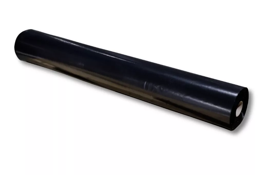 Seitenwandfolie, schwarz-opak, 2 x 100 m, 150 my (µ), 75 % Rezyklat