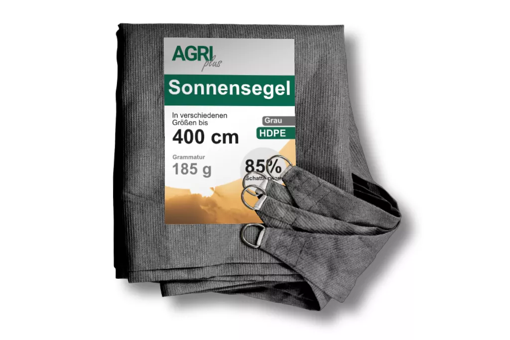 Sonnensegel HDPE inkl. Befestigungsseile, 2 x 3 m, grau Sonnensegel HDPE inkl. Befestigungsseile, 2 x 3 m, grau