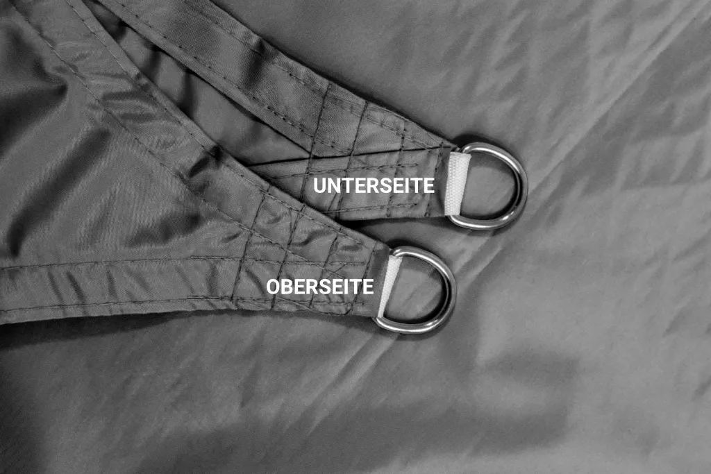 Sonnensegel Polyester inkl. Befestigungsseile, 2 x 3 m, grau Sonnensegel Polyester inkl. Befestigungsseile, 2 x 3 m, grau