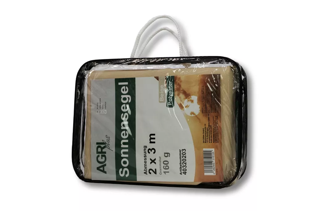 Sonnensegel Polyester inkl. Befestigungsseile, 2 x 3 m, beige Sonnensegel Polyester inkl. Befestigungsseile, 2 x 3 m, beige