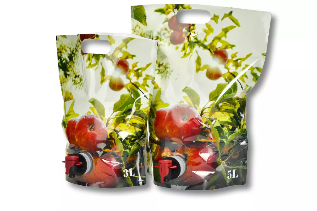 Hochglanz Pouch Standbeutel 1,5 Liter "Apfelbaum" Hochglanz Pouch Standbeutel 1,5 Liter "Apfelbaum"