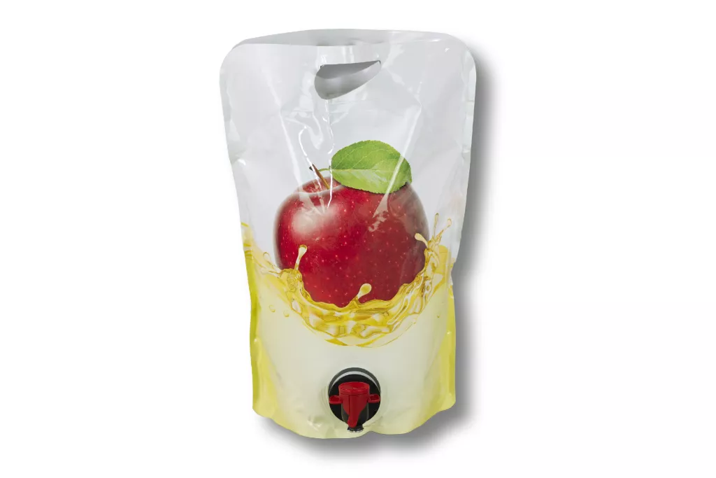 Hochglanz Pouch Standbeutel 3 Liter "Apfel"