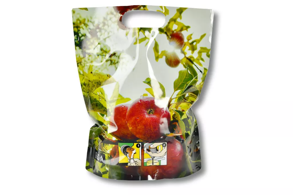 Hochglanz Pouch Standbeutel 1,5 Liter "Apfelbaum" Hochglanz Pouch Standbeutel 1,5 Liter "Apfelbaum"