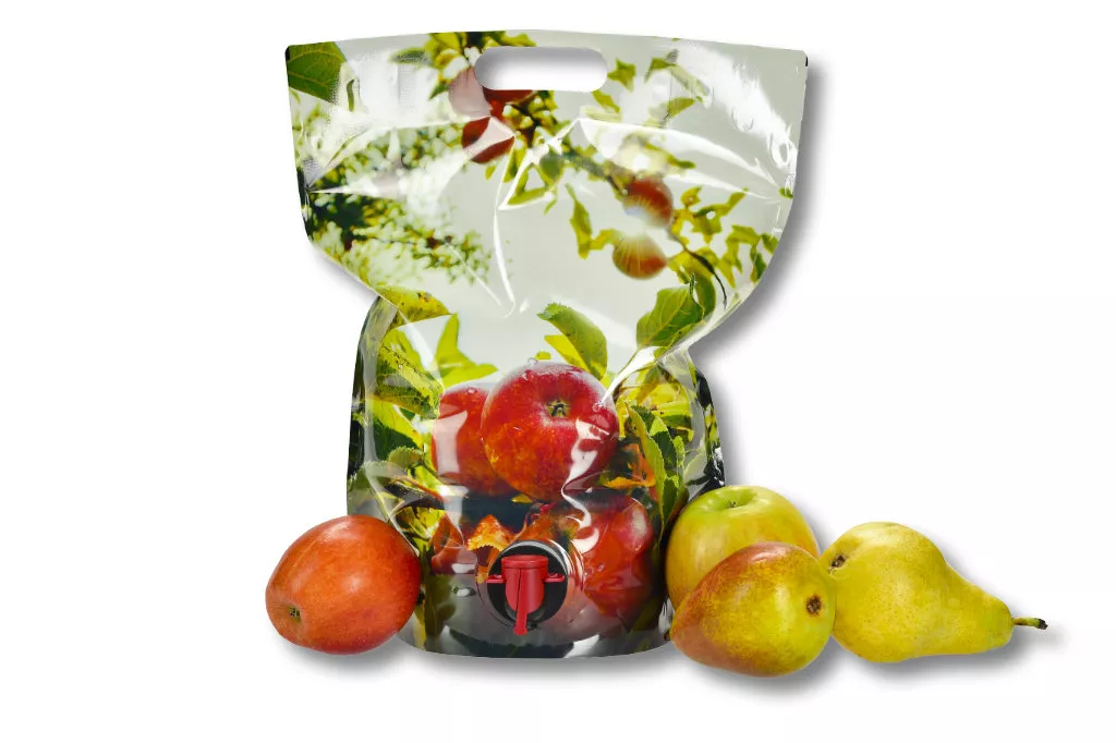 Hochglanz Pouch Standbeutel 1,5 Liter "Apfelbaum"