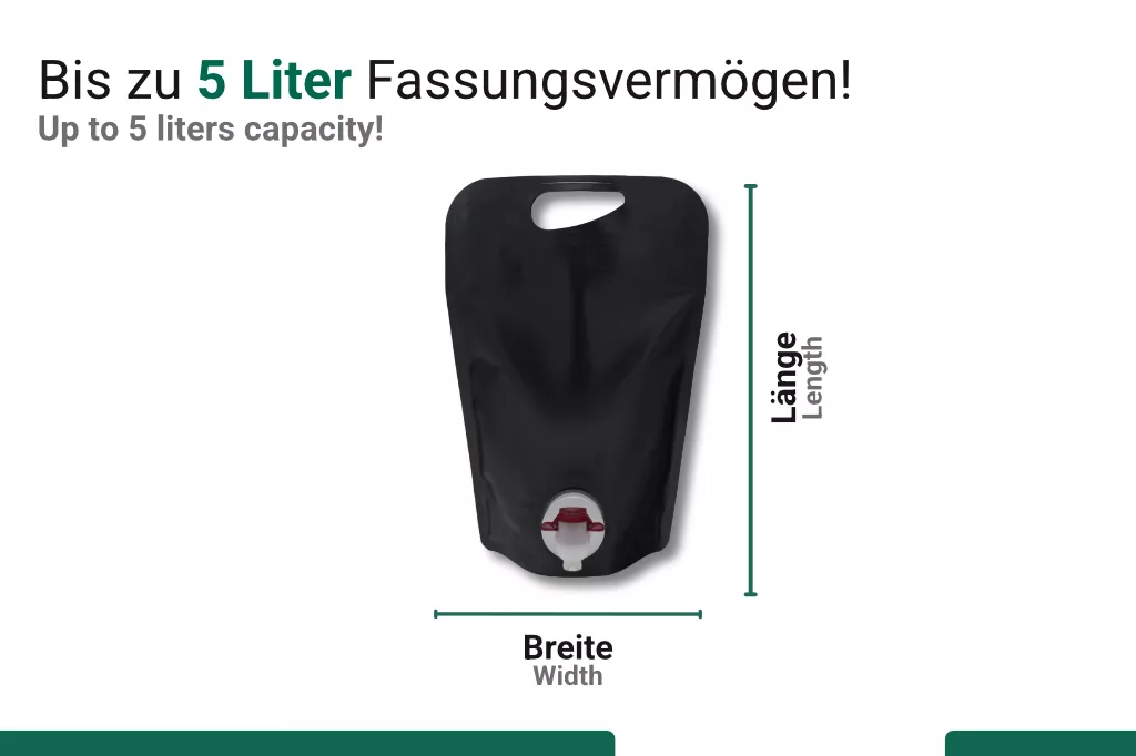 Pouch Standbeutel, schwarz, 1,5 Liter Pouch Standbeutel, schwarz, 1,5 Liter