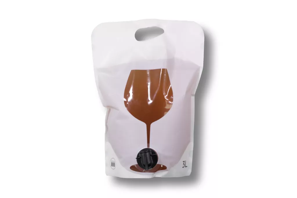 Bag in Box Standbeutel Pouch 3 Liter - Weinglas Bag in Box Standbeutel Pouch 3 Liter - Weinglas