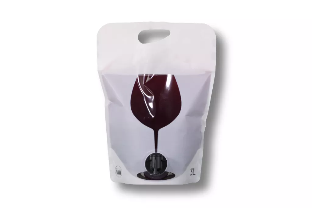 Bag in Box Standbeutel Pouch 3 Liter - Weinglas Bag in Box Standbeutel Pouch 3 Liter - Weinglas