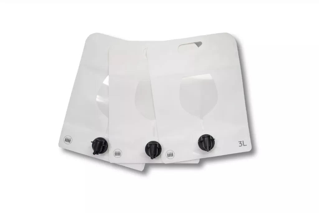 Bag in Box Standbeutel Pouch 3 Liter - Weinglas Bag in Box Standbeutel Pouch 3 Liter - Weinglas
