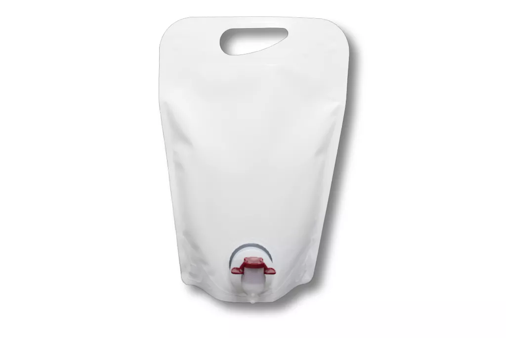 Pouch Standbeutel, weiß matt, 5 Liter Pouch Standbeutel, weiß matt, 5 Liter
