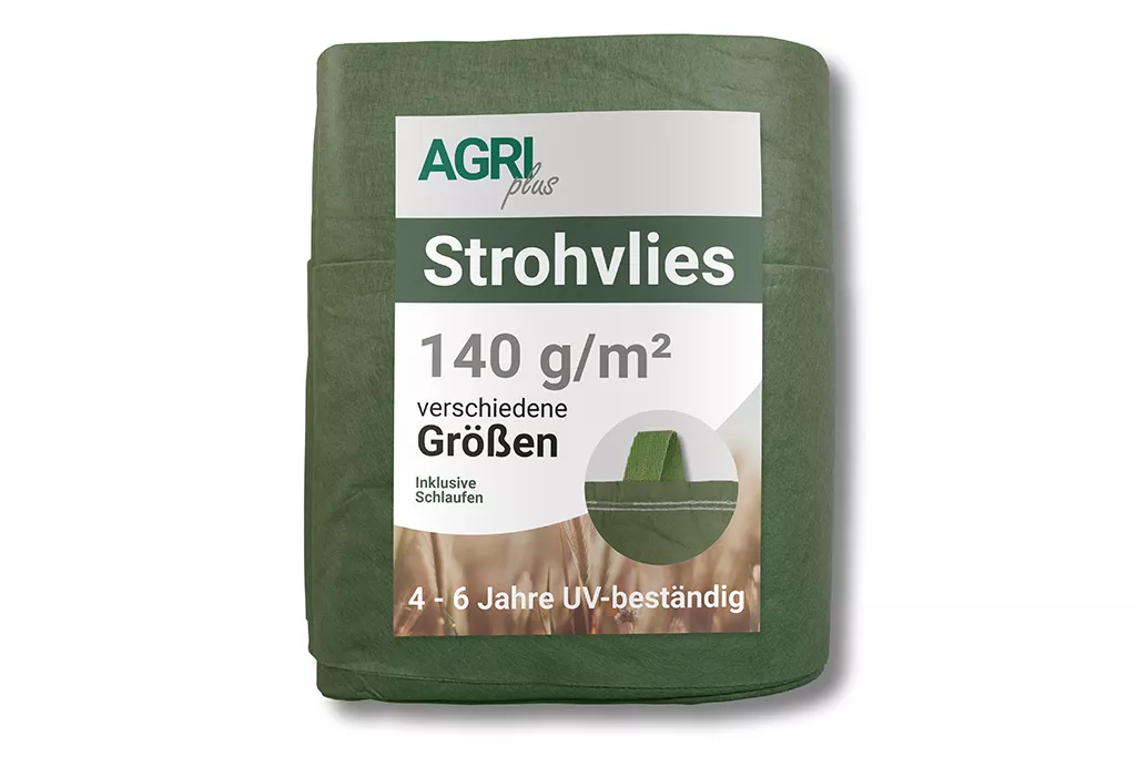 AGRIplus Strohvlies 10,4 x 12,50 m 140 g/m², inkl. Befestigungsschlaufen