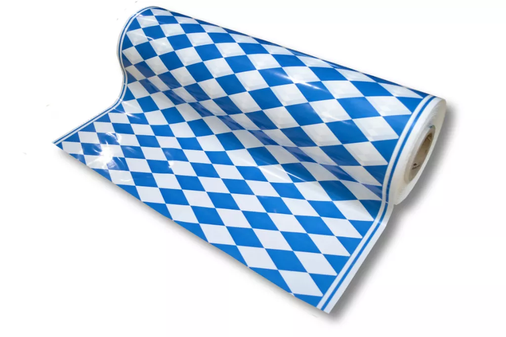 Biertischdecke, blaue Raute, 0,70 x 2,40 m (100 Stück)