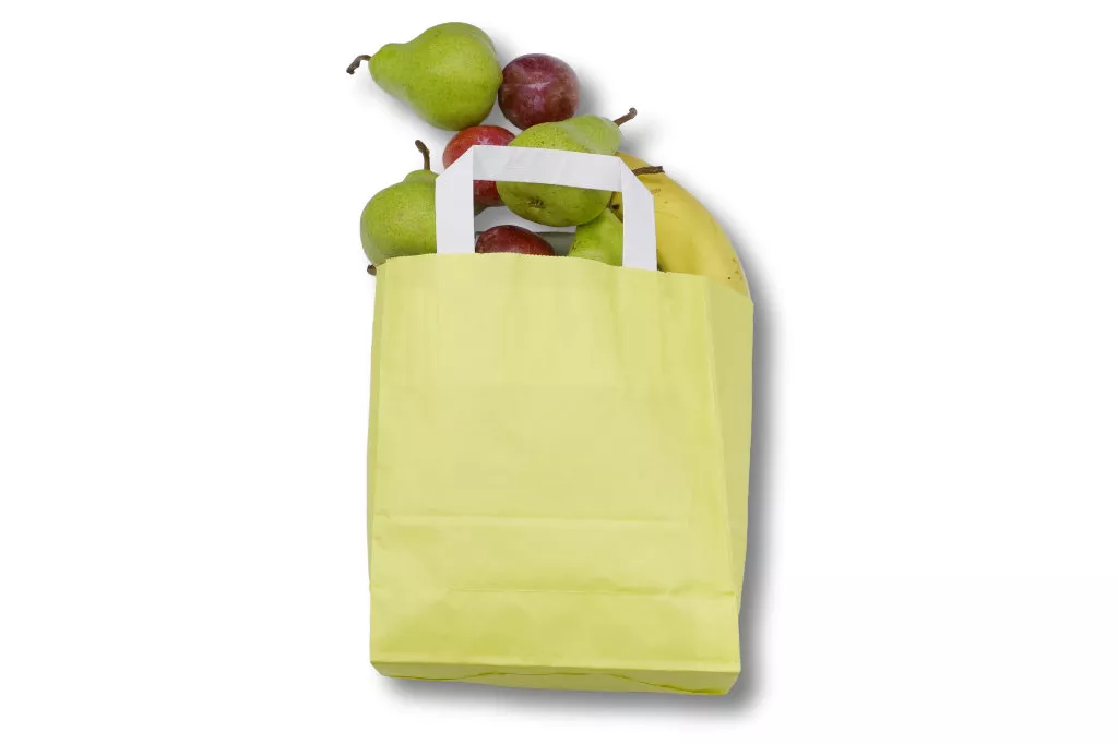 Papiertragetaschen 3,0 kg, gelb Papiertragetaschen 3,0 kg, gelb