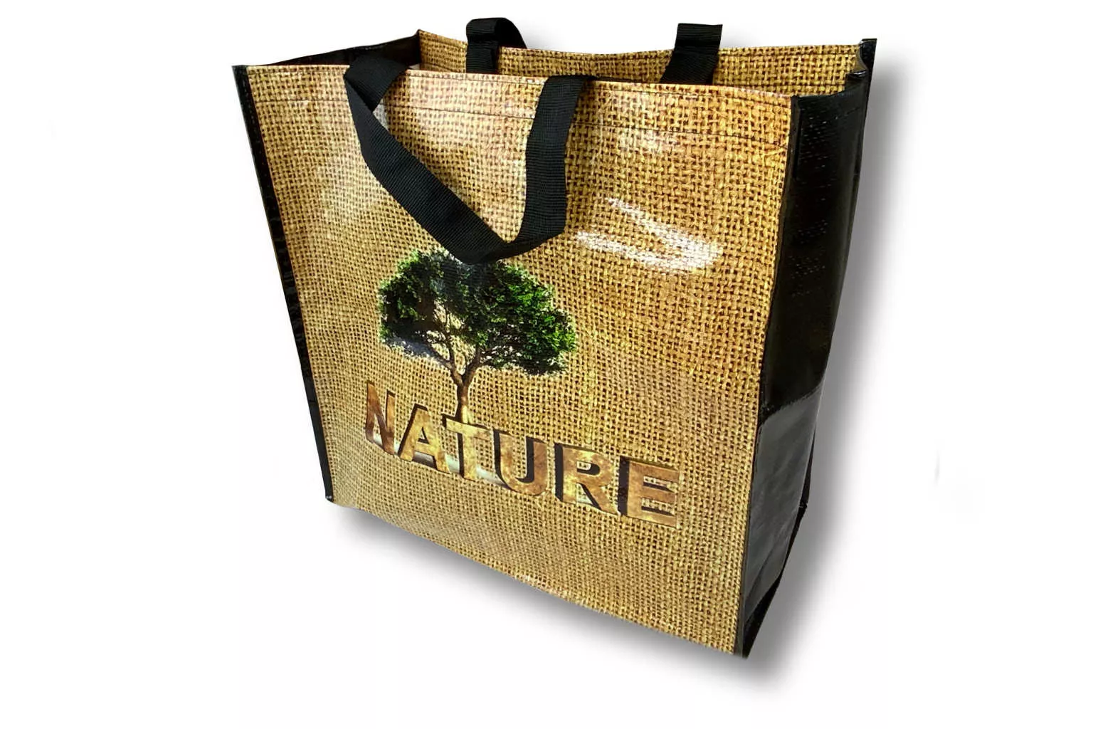 Gewebetragetasche, 380 + 200 x 400 mm, "NATURE" Gewebetragetasche, 380 + 200 x 400 mm, "NATURE"
