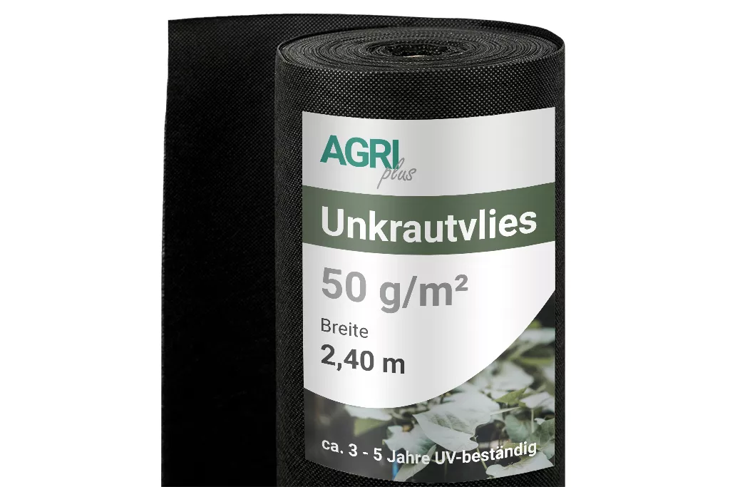 Unkrautvlies, 50 g/m², UV-stabilisiert, 2,4 x 100 m