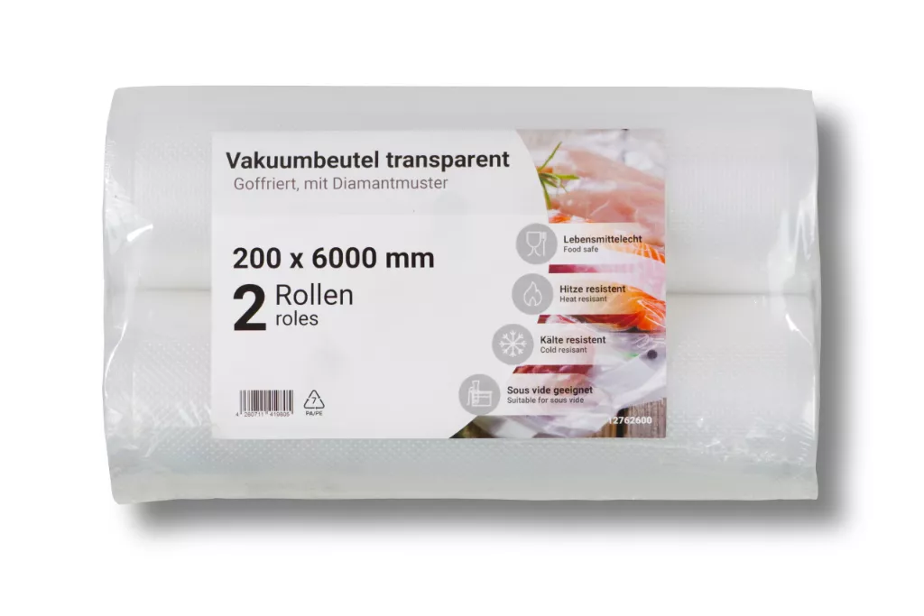 Vakuumrollen, goffriert, 200 x 6000 mm, 90my Vakuumrollen, goffriert, 200 x 6000 mm, 90my