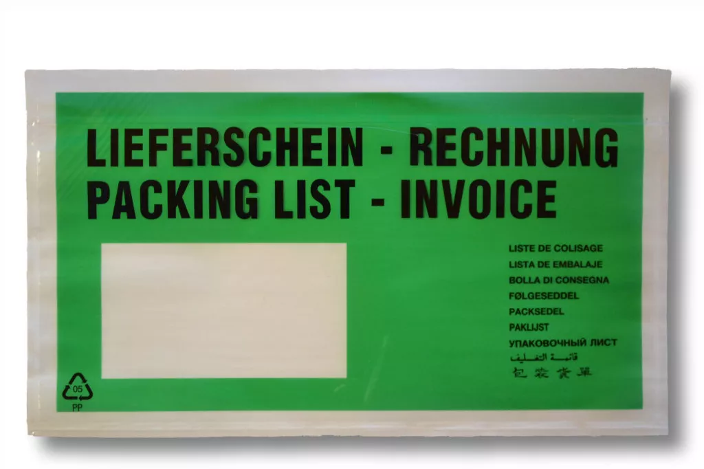 Lieferscheintaschen DIN Lang: Lieferschein/Rechnung, grün, 35 % Rezyklat Lieferscheintaschen DIN Lang: Lieferschein/Rechnung, grün, 35 % Rezyklat