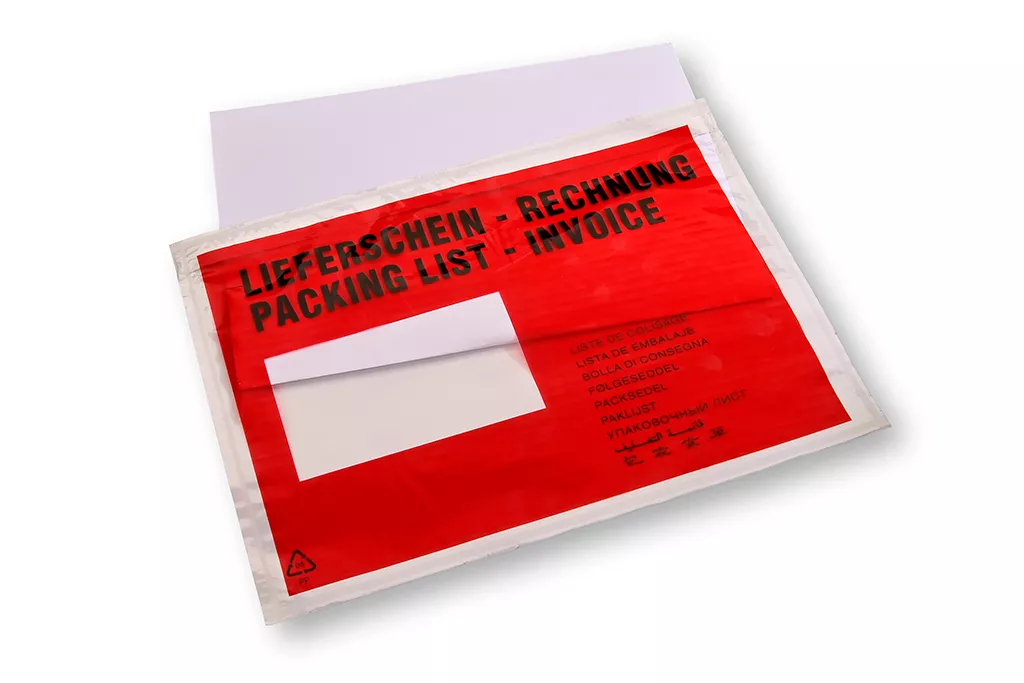 Lieferscheintaschen DIN C5: Lieferschein/Rechnung, rot, 35 % Rezyklat Lieferscheintaschen DIN C5: Lieferschein/Rechnung, rot, 35 % Rezyklat
