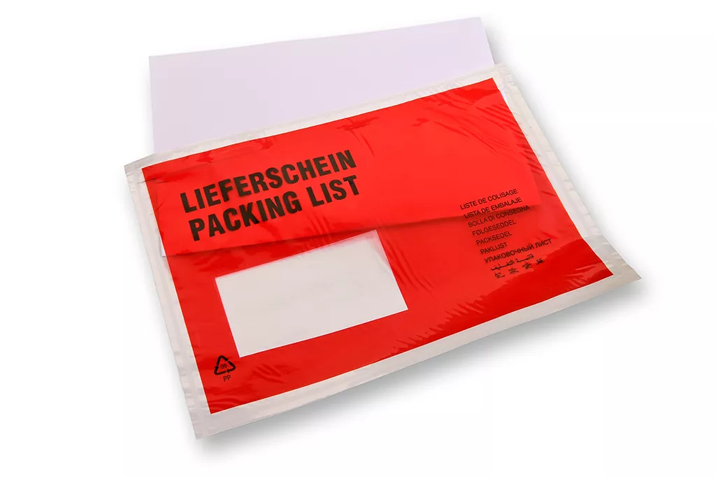 Lieferscheintaschen DIN C5: Lieferschein, rot, 35 % Rezyklat
