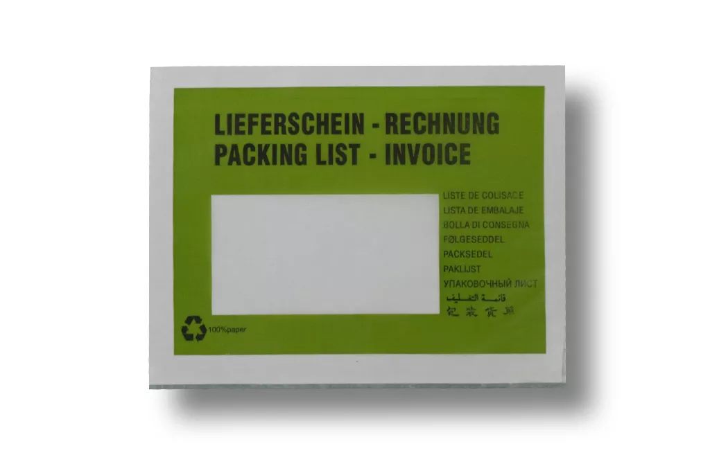 Lieferscheintaschen DIN C6: Lieferschein/Rechnung, grün, Pergamin-Papier Lieferscheintaschen DIN C6: Lieferschein/Rechnung, grün, Pergamin-Papier