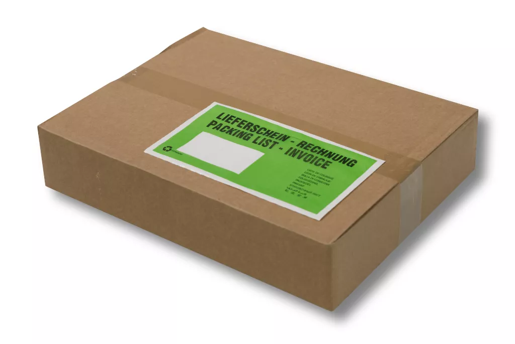 Lieferscheintaschen DIN Lang: Lieferschein/Rechnung, grün, Pergamin-Papier Lieferscheintaschen DIN Lang: Lieferschein/Rechnung, grün, Pergamin-Papier