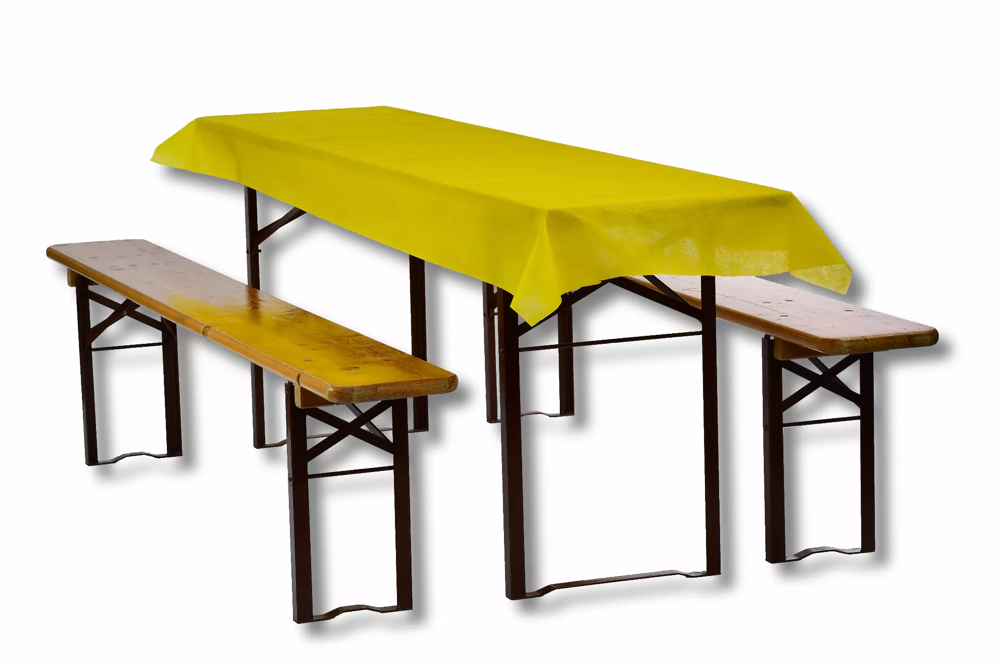 Vlies Biertischdecke, 0,80 x 100 m, gelb Vlies Biertischdecke, 0,80 x 100 m, gelb