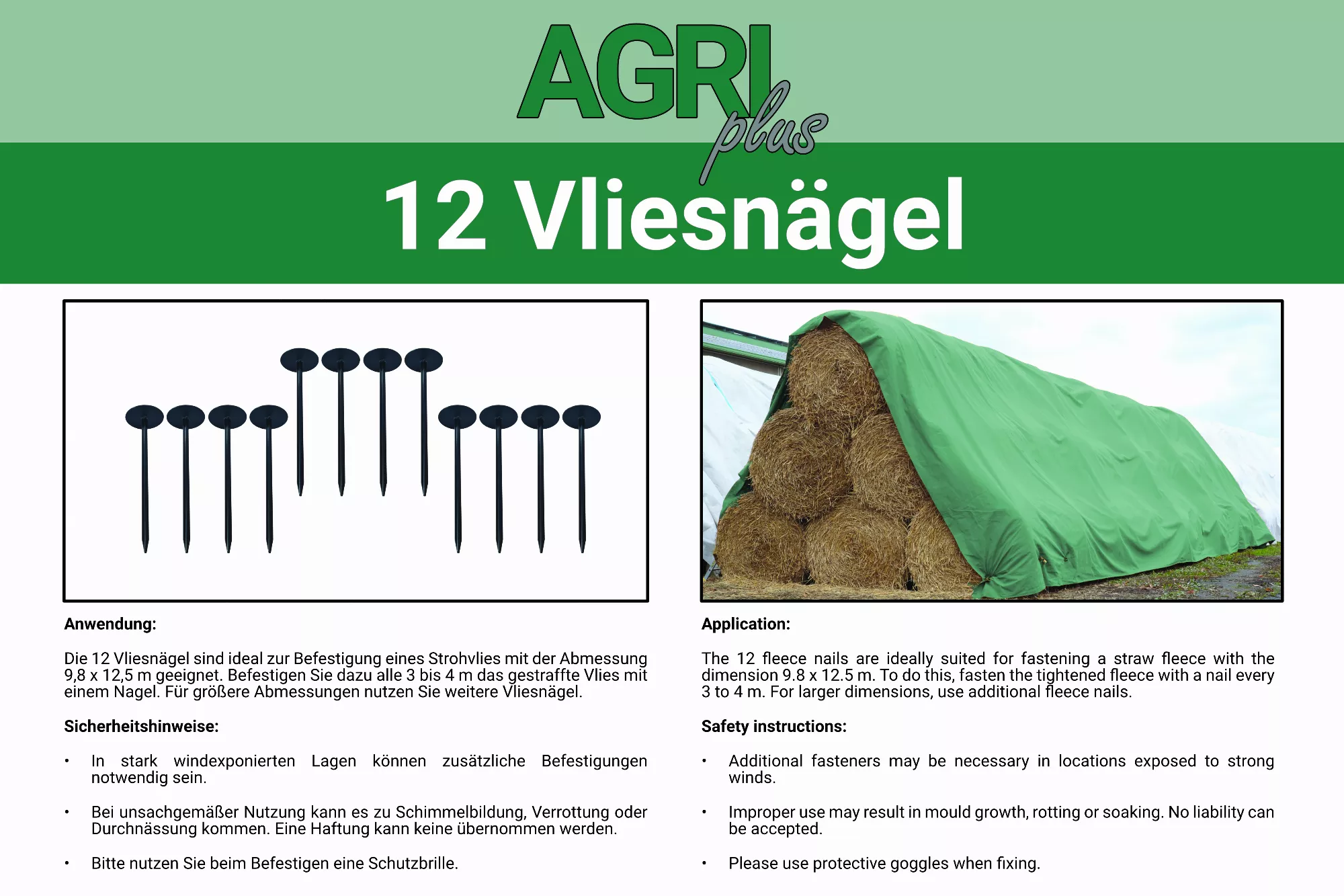 AGRIplus Vliesnägel - Kunststoff AGRIplus Vliesnägel - Kunststoff