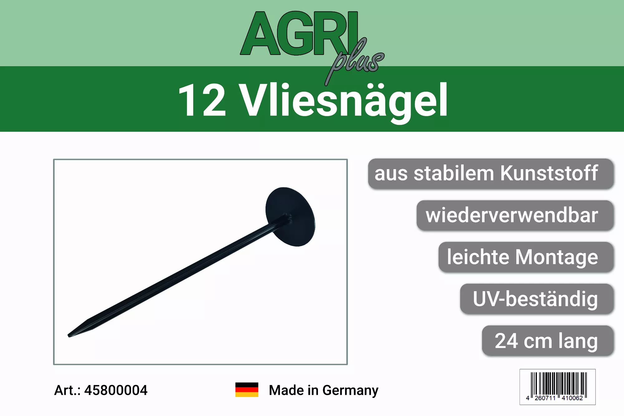 AGRIplus Vliesnägel - Kunststoff AGRIplus Vliesnägel - Kunststoff