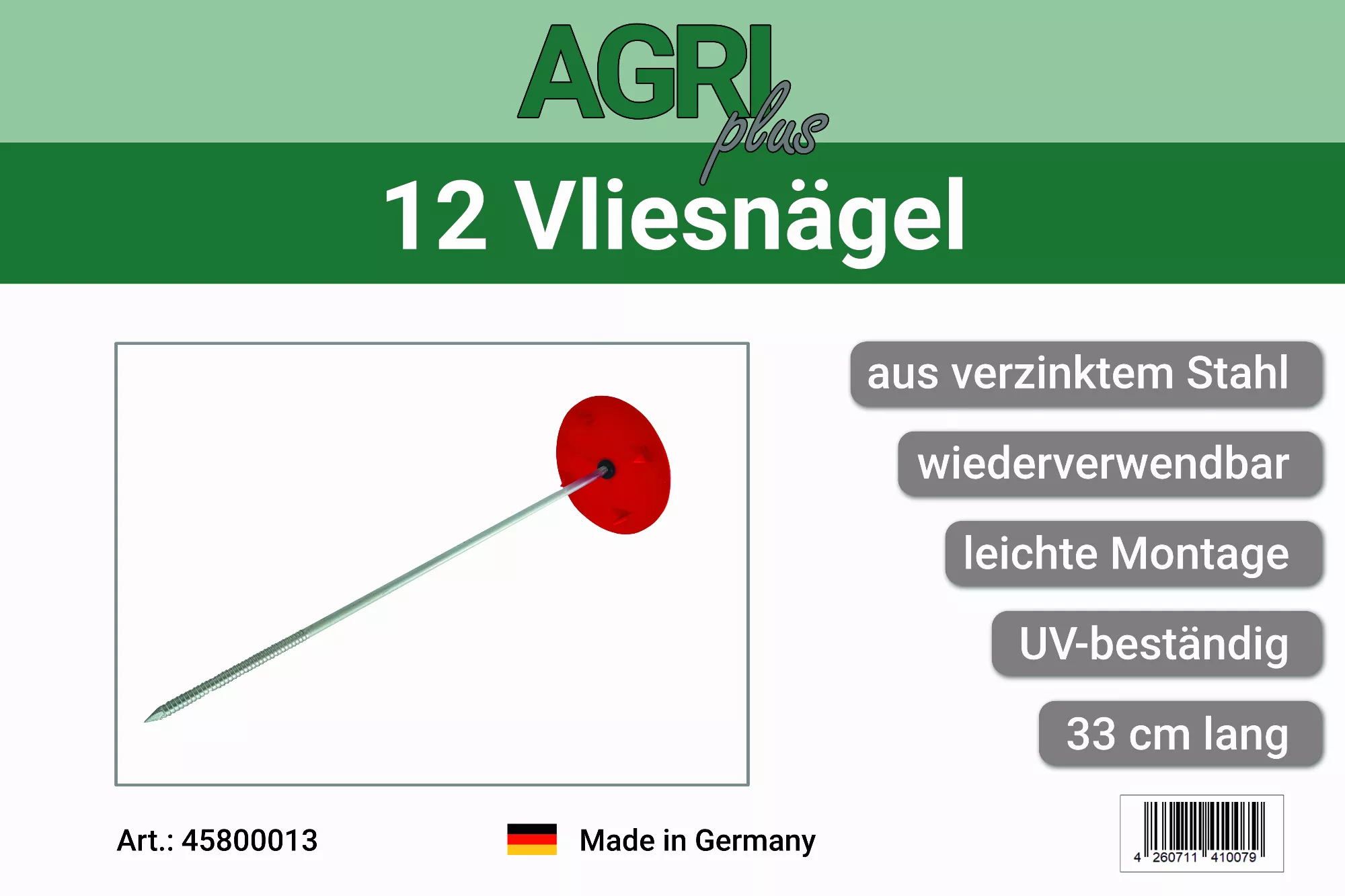 AGRIplus Vliesnägel - Metall AGRIplus Vliesnägel - Metall